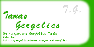 tamas gergelics business card